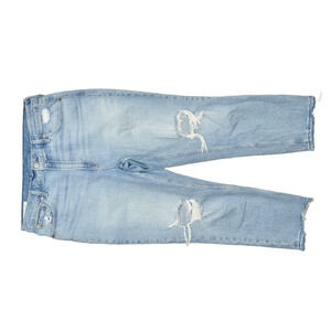 GAP Cheeky Straight High Rise Jeans Women's Regular Size 33 Distressed Cotton